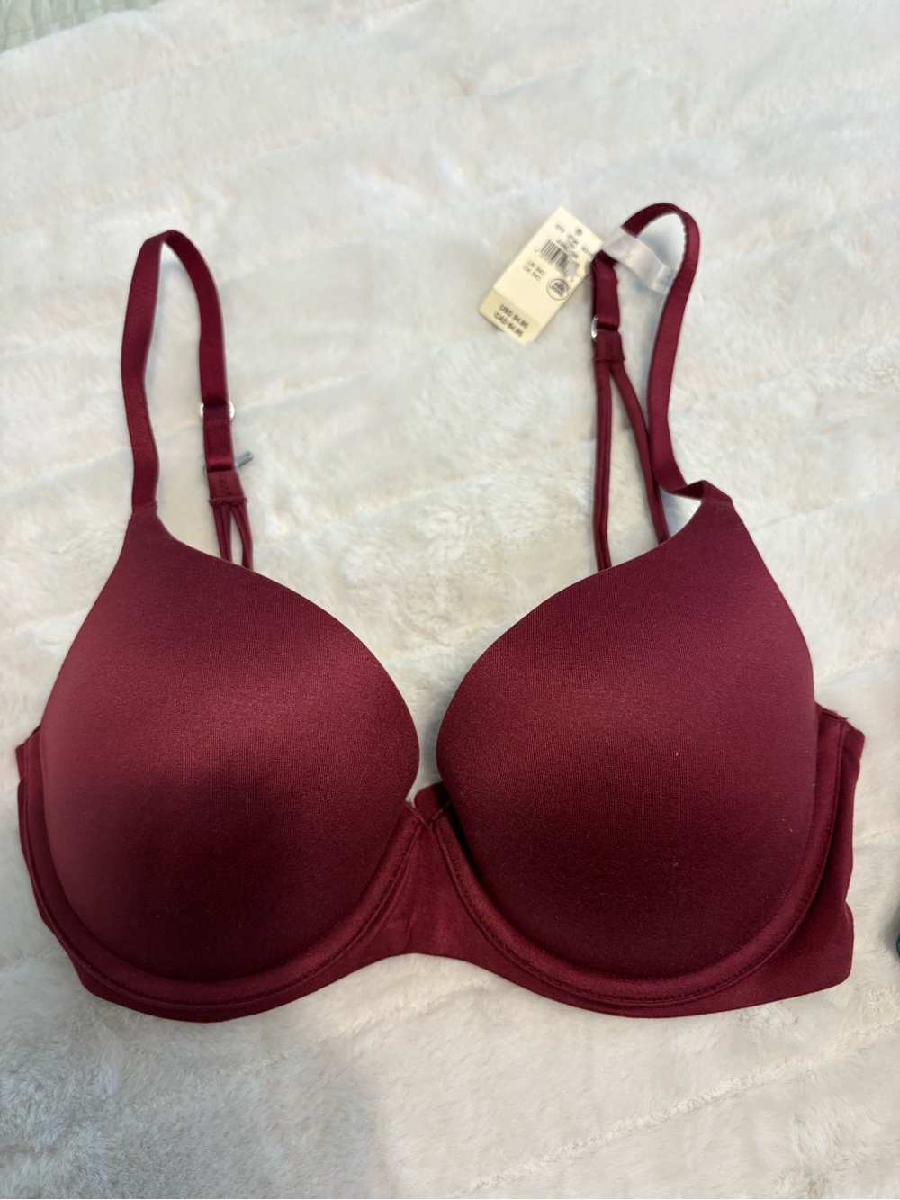 aerie Plunge T-Shirt Bra - Wine